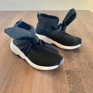Kids Zara slip on high top sneakers, black 34